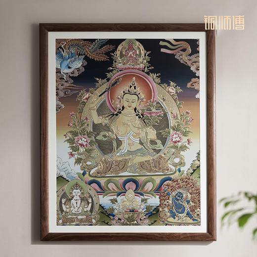 铜师傅 手工錾刻 唐卡铜雕画《文殊菩萨之二》 商品图3