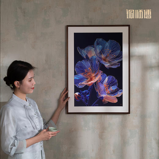 铜师傅 手工錾刻 铜雕画 花卉系列 客厅玄关沙发背景墙装饰画 商品图8