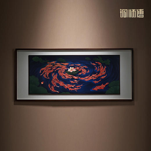 铜师傅 手工錾刻 铜雕画《吉祥久久》客厅玄关沙发背景墙装饰挂画 商品图2