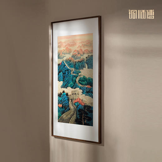 铜师傅 手工錾刻 铜雕画《鸿运连绵》客厅书房玄关装饰画 商品图2