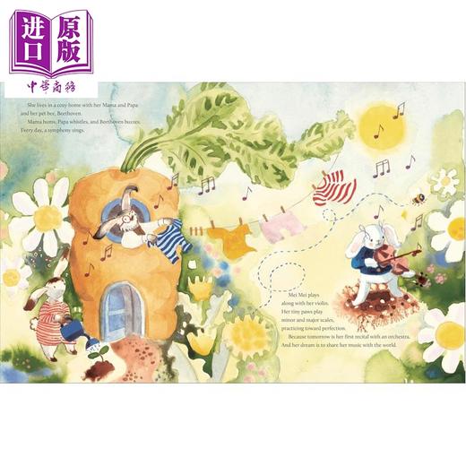 预售 【中商原版】小兔子美美 Mei Mei the Bunny 英文原版 儿童绘本 图画故事书 格莱美奖得主音乐家劳菲创作 进口童书 精装 商品图2