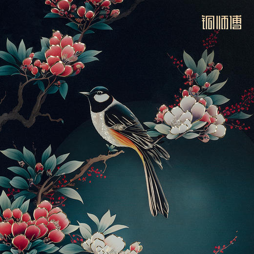 铜师傅 手工錾刻 铜雕画《鹊登梅》《鹊报春》玄关客厅装饰背景画 商品图4
