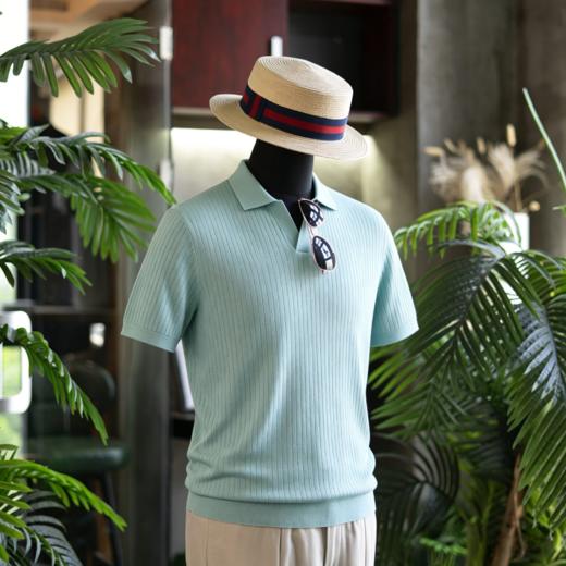 新款男士夏日绅士高级 丝棉V领polo/运动款T恤衫  三款多色可选 商品图9