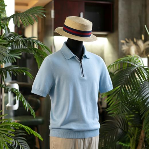 新款男士夏日绅士高级 丝棉V领polo/运动款T恤衫  三款多色可选 商品图5