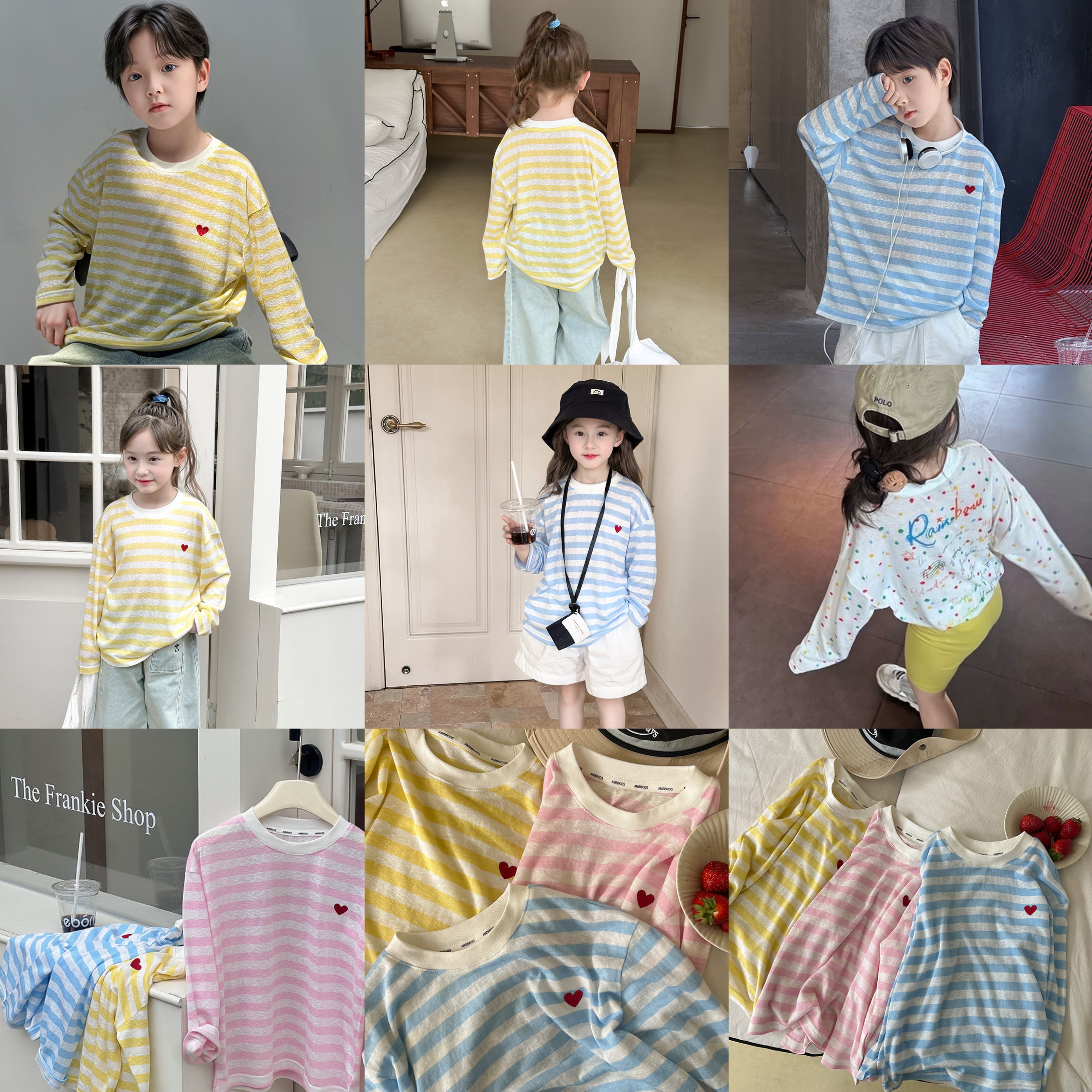 【挖到宝了🔥韩系防晒衫宝妈闭眼冲39.9 元 2 件】儿童夏季防晒打底衫 女童条纹透气轻薄长袖T恤男宝天丝麻皮肤衣