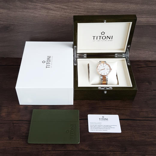 【全新】TITONI 梅花83627 SRG-606自动机械机芯日期显示42MM（男款）Airmaster空中霸王系列精钢/间镀金170426NJ119 商品图1