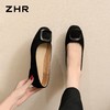 ZHR则则红色绒面浅口单鞋2026新款简约纯色透气舒适平底百搭女鞋 商品缩略图8