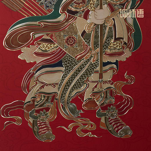 铜师傅 手工錾刻《门神纳福（一对）》客厅玄关画沙发背景墙挂画 商品图5