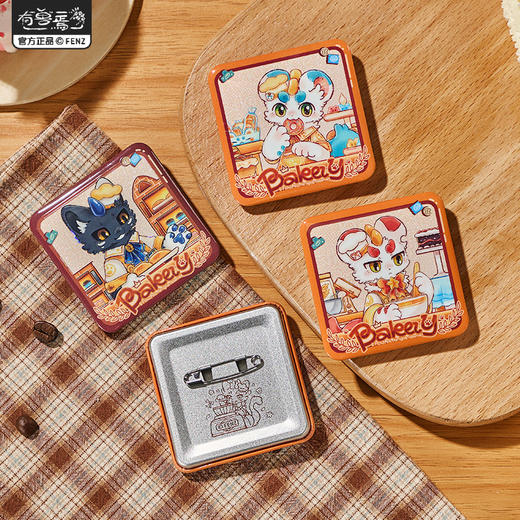 《非人哉官方店》有兽焉烘焙系列马口铁徽章盲盒动漫幻彩白葱吧唧胸针 商品图3