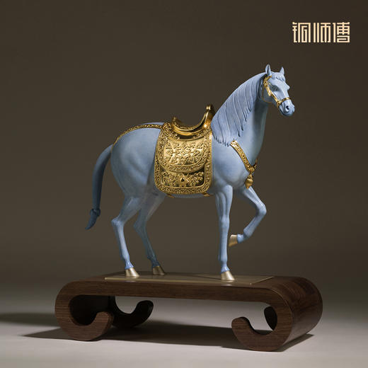 铜师傅《富贵唐马》客厅桌面铜马摆件 家居装饰工艺品 开业礼物 商品图1