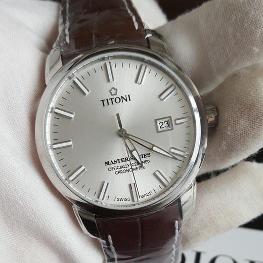 【全新】TITONI 梅花83188 S-ST-575自动机械机芯日期显示41MM（男款）Master Series大师系列精钢170426NJ41 商品图8