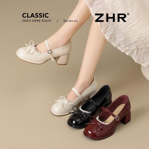 ZHR镜面黑色玛丽珍单鞋2026春季新款甜美风JK制服鞋超高时装女鞋 商品图9