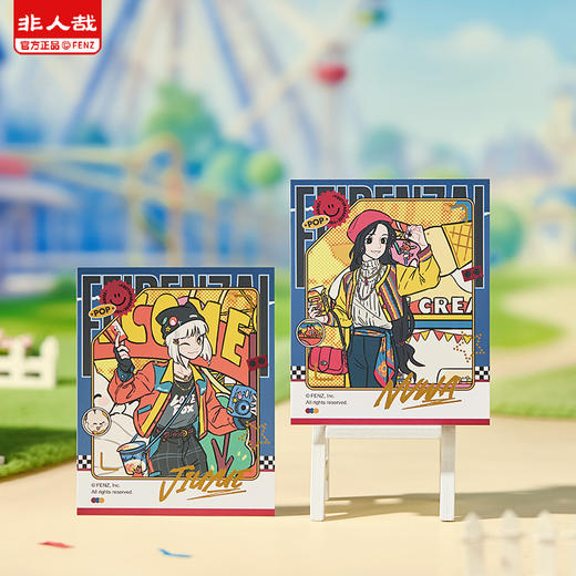 《非人哉官方店》青春乐园拍立得盲盒烫哑金原创动漫周边收藏卡牌 商品图3