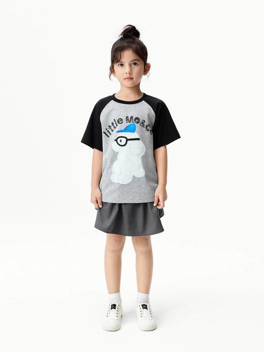 8楼摩安珂儿童little MO&Co.26年夏季新款凉感吸湿速干插肩袖短袖T恤 KBF2TEE009【吊牌价： 269元 ，活动价：242元】 商品图1