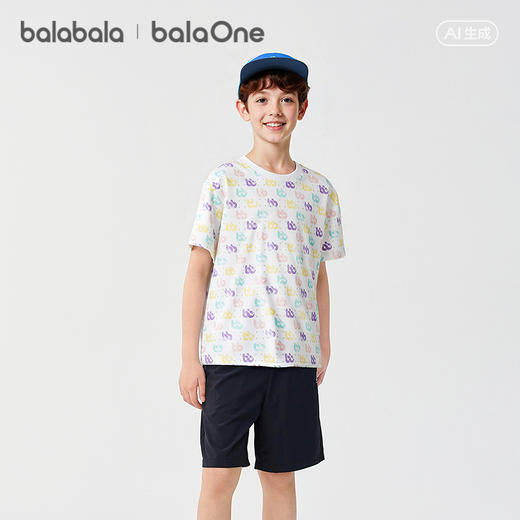 【balaOne】巴拉巴拉童装儿童短袖t恤男女童2026新款夏装吸湿速干 商品图2