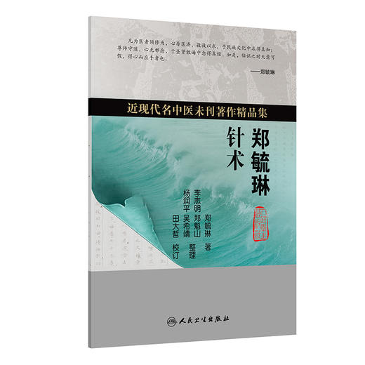 郑毓琳针术 郑毓琳 主编 本书共6万字 分“针灸术”“治疗体系”“治疗范例（医案）”三章 中国医学 9787117396011人民卫生出版社 商品图0