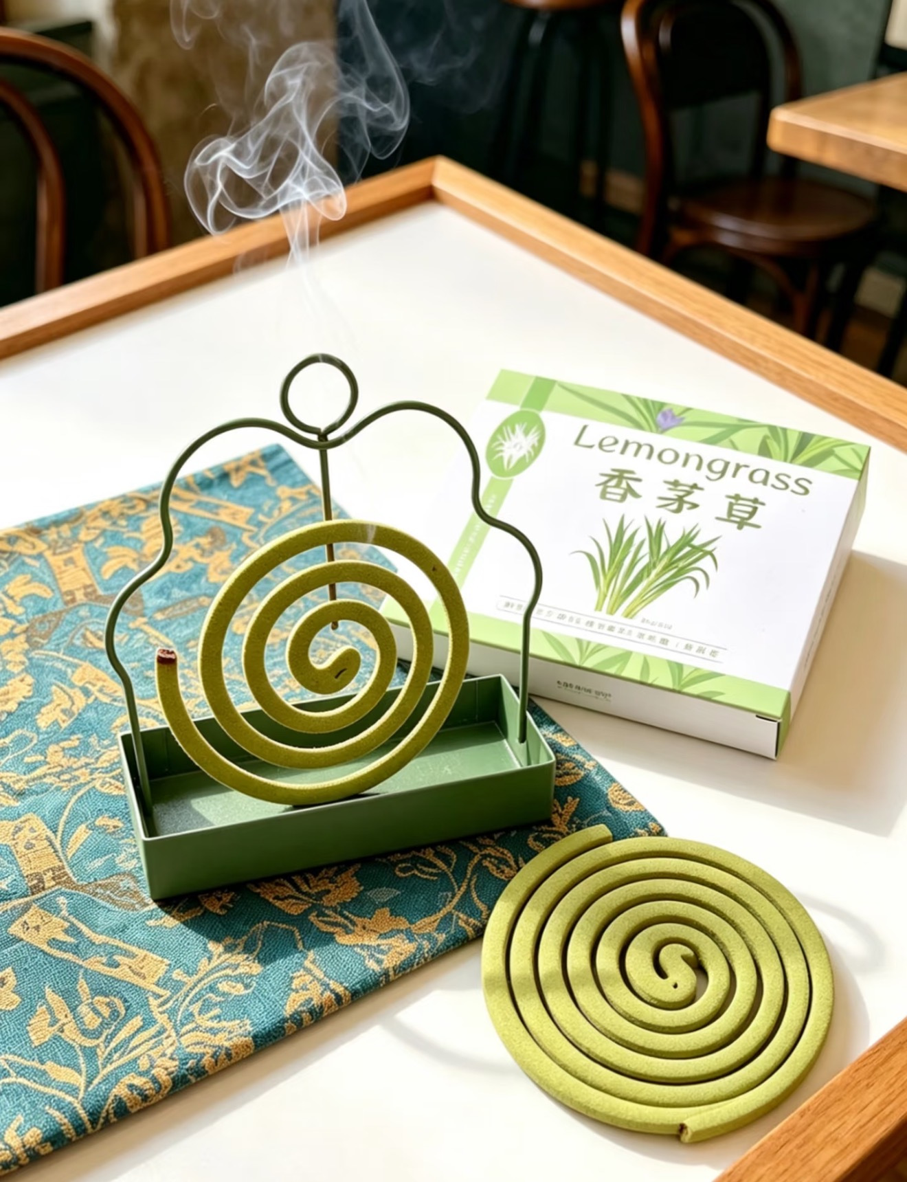 【香茅草驱蚊蚊香】天然香茅草制成，0农药0化学0驱虫剂，配了简易支架，拆开就能用，超方便!