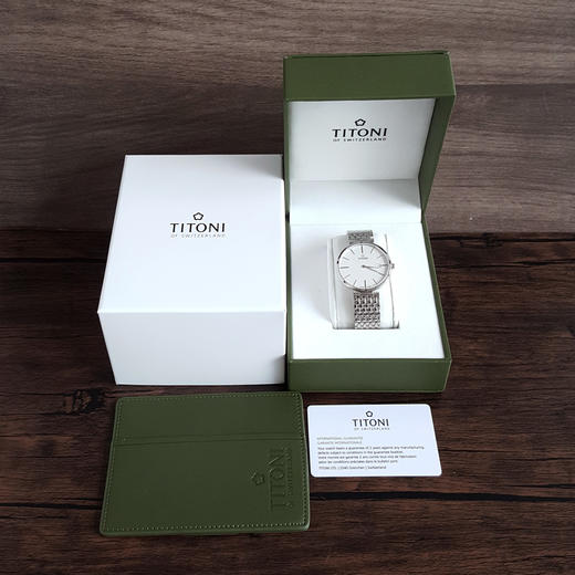 【全新】TITONI 梅花82718 S-606自动机械机芯日期显示39MM（男款）纤薄系列精钢160426NJ45 商品图1
