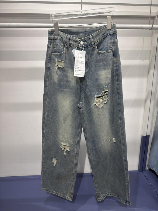 GZ买手优选夏季宽松显瘦高腰阔腿牛仔裤-171843782（3-5天发货） 商品图1