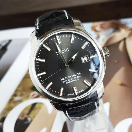 【全新】TITONI 梅花83188 S-ST-576自动机械机芯日期显示41MM（男款）Master Series大师系列精钢170426NJ35 商品图4