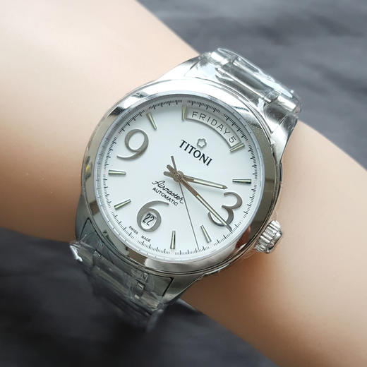 【全新】TITONI 梅花93933 S-254自动机械机芯日期显示/星期显示39MM（男款）Airmaster空中霸王系列精钢170426NJ20 商品图8