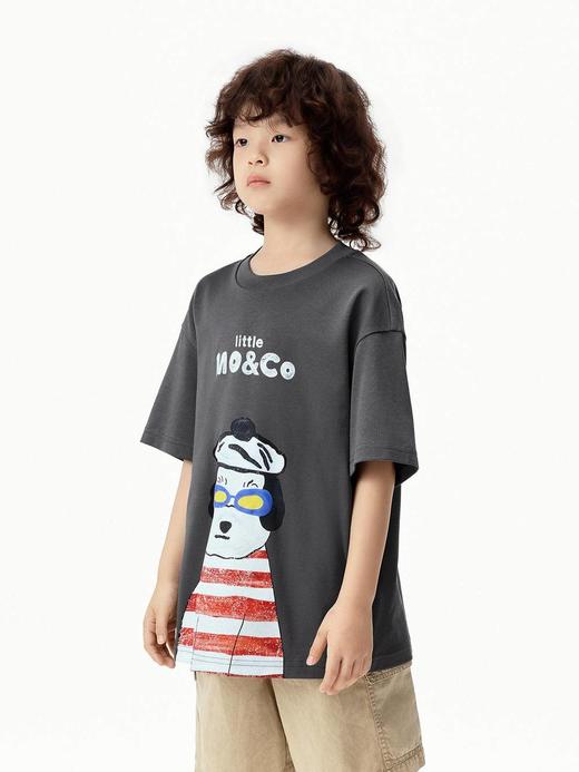 8楼摩安珂儿童little MO&Co.26年夏季新款凉感吸湿速干男女同款印花短袖T恤 KBF2TEE012【吊牌价： 299元 ，活动价：269元】 商品图6