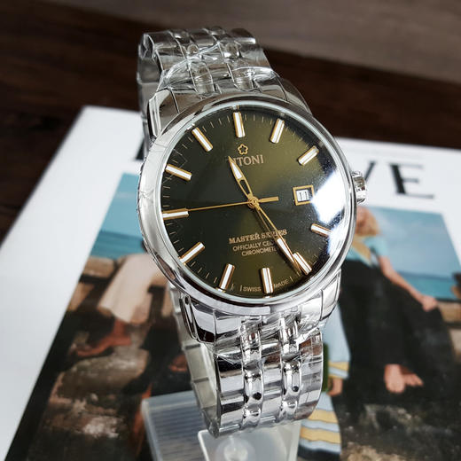 【全新】TITONI 梅花83188 S-660Y天文台认证自动机械机芯日期显示41MM（男款）Master Series大师系列精钢180426NJ28 商品图3