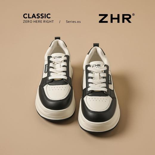ZHR简约百搭高颜值厚底经典小白鞋2026春夏新款舒适增高休闲板鞋 商品图8