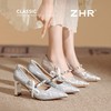 ZHR法式蝴蝶结珍珠尖头高跟鞋女鞋2026新款百搭宴会新娘伴娘鞋女 商品缩略图0