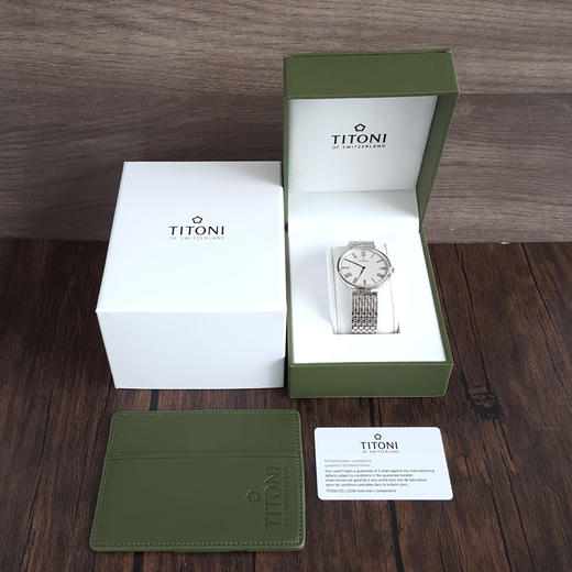 【全新】TITONI 梅花82718 S-608自动机械机芯日期显示39MM（男款）纤薄系列精钢160426NJ49 商品图1