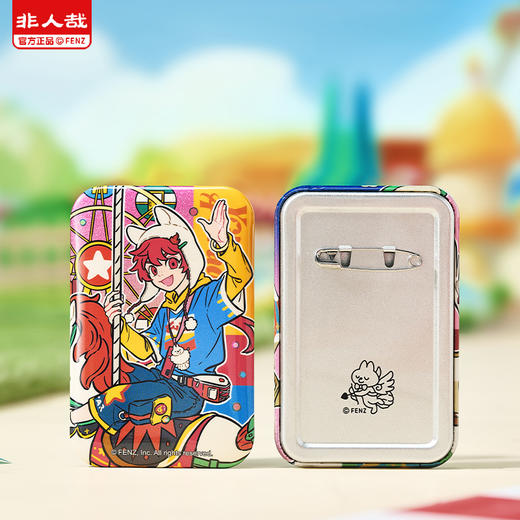 《非人哉官方店》青春乐园马口铁徽章盲盒复古双闪银葱动漫吧唧胸针 商品图3