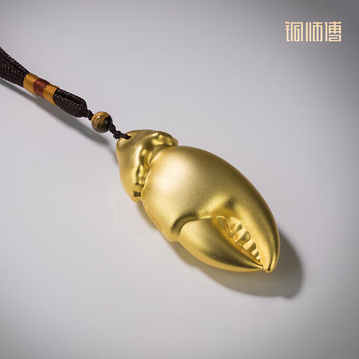 铜师傅《手中有钱(镀金版)》螃蟹钳手把件家居把玩解压情绪神器 商品图2