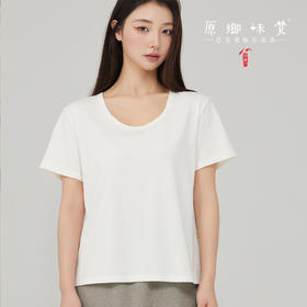 【女士针织U型领短袖】素道有机彩棉-女士针织U型领短袖（基地直发-申通包邮），来自敦煌，品牌：素道【合作生产，公平贸易】