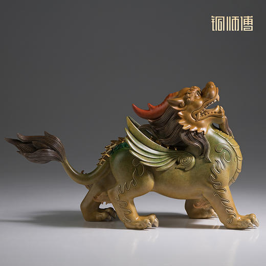 铜师傅《金背貔貅》客厅桌面铜摆件 家居装饰工艺品 商品图5