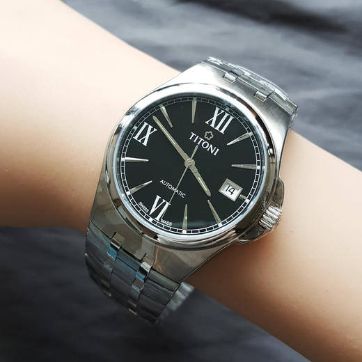 【全新】TITONI 梅花83730 S-521自动机械机芯日期显示38MM（男款）动力系列精钢170426NJ116 商品图8