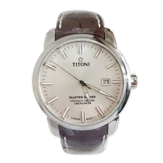 【全新】TITONI 梅花83188 S-ST-575自动机械机芯日期显示41MM（男款）Master Series大师系列精钢170426NJ41 商品图0