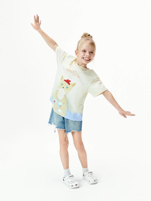 8楼摩安珂儿童little MO&Co.26年夏季新款凉感吸湿速干男女同款印花短袖T恤 KBF2TEE012【吊牌价： 299元 ，活动价：269元】 商品图0