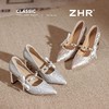 ZHR法式蝴蝶结珍珠尖头高跟鞋女鞋2026新款百搭宴会新娘伴娘鞋女 商品缩略图8