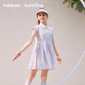 【balaOne】巴拉巴拉女童裙子儿童连衣裙夏装大童Polo裙收腰速干