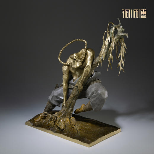 铜师傅 铜摆件《花和尚鲁智深》客厅桌面电视柜装饰 商品图2