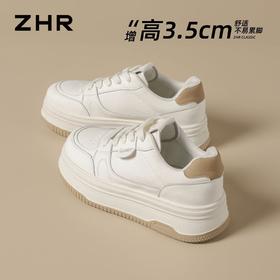 ZHR则则厚底小白鞋女春季2026新款增高休闲板鞋小个子增高运动鞋