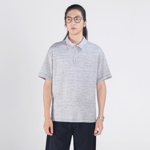 花纱半拉链短袖POLO 商品图0