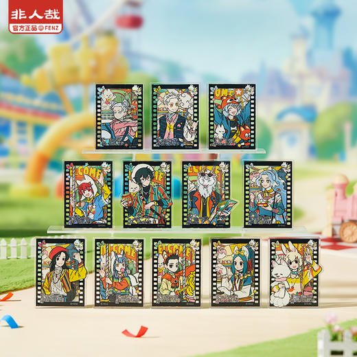 《非人哉官方店》青春乐园亚克力徽章盲盒原创动漫周边闪粉膜吧唧胸针 商品图0