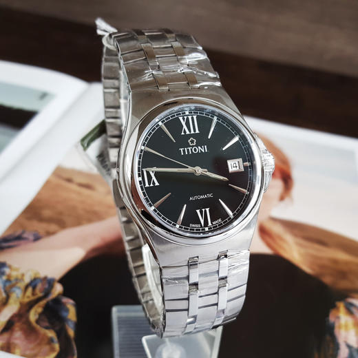 【全新】TITONI 梅花83730 S-521自动机械机芯日期显示38MM（男款）动力系列精钢170426NJ116 商品图3