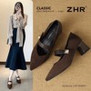 ZHR则则绒面复古优雅尖头玛丽珍鞋2026新款柔软不累脚气质单鞋女 商品缩略图1