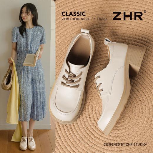 ZHR则则复古厚底增高英伦风深口单鞋女2026春季新款气质通勤女鞋 商品图1