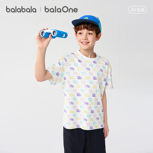 【balaOne】巴拉巴拉童装儿童短袖t恤男女童2026新款夏装吸湿速干 商品图1