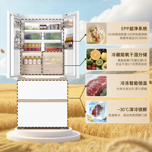 海尔（Haier）冰箱 BCD-511WGHFD1BWLU1 商品图1
