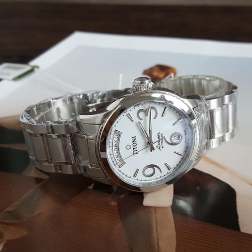 【全新】TITONI 梅花93933 S-254自动机械机芯日期显示/星期显示39MM（男款）Airmaster空中霸王系列精钢170426NJ20 商品图5