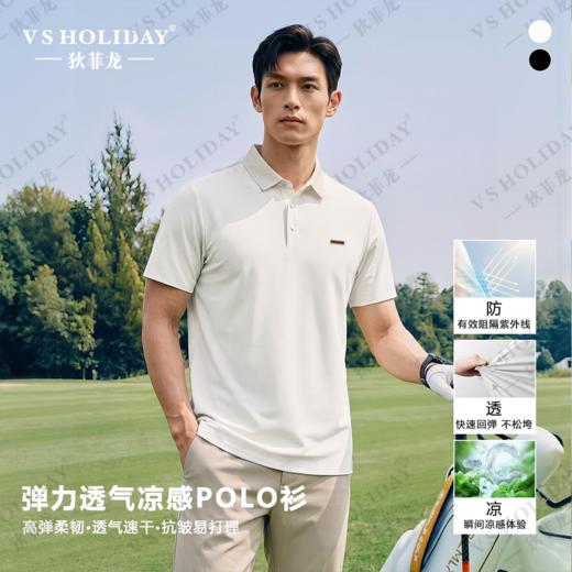 高弹抗皱翻领短袖POLO衫夏季男透气商务休闲上衣/232-1 商品图0